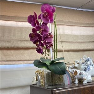 20’ By 12’ Approximately Very Realistic Orchid In Glass Container